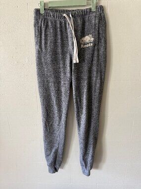 Roots | Heathered Grey Joggers | Comfy Athleisure Loungewear | XS